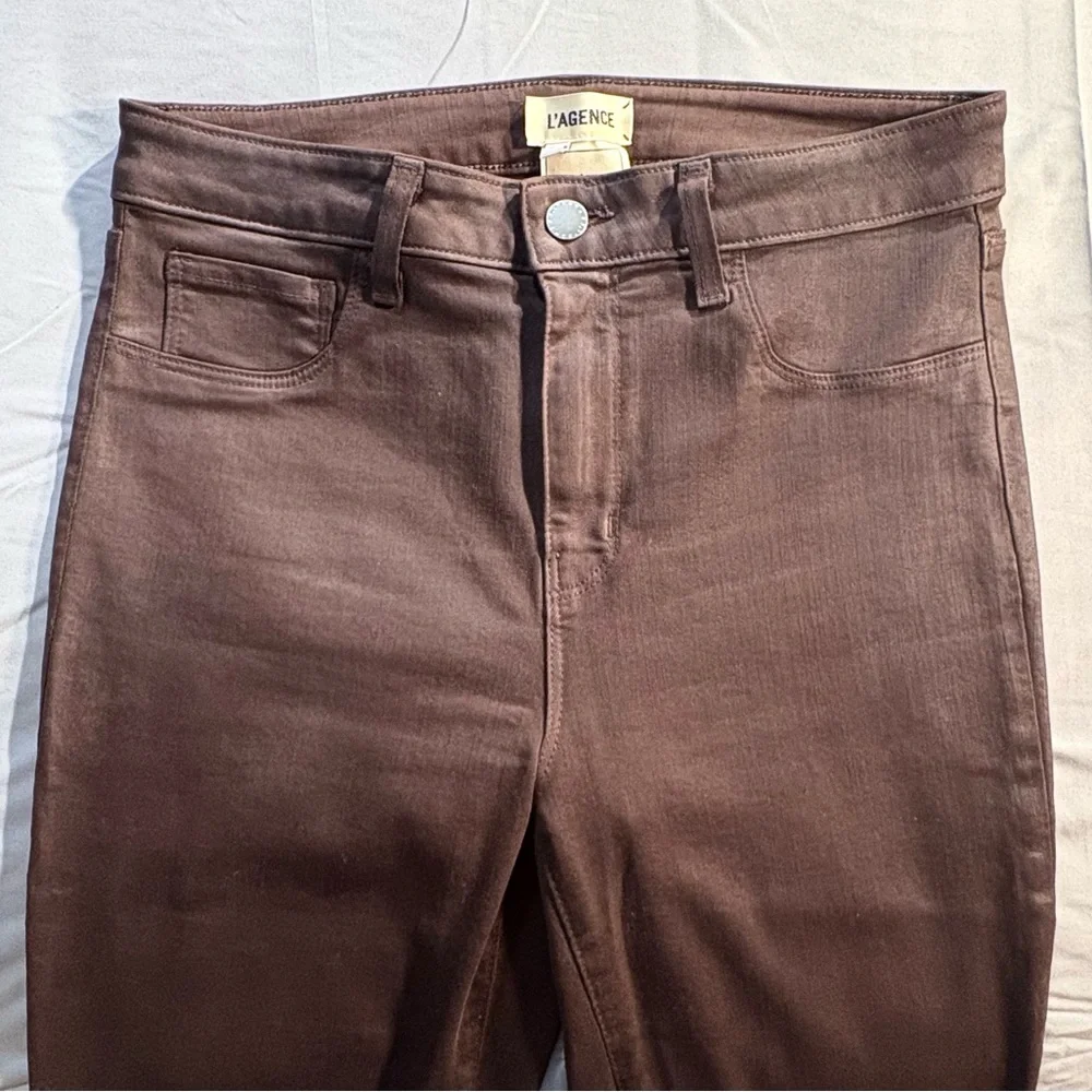 LAGENCE Margot Brown Coated High Rise Skinny Ankle Jeans Sz 29 🧡 - Picture 4 of 10